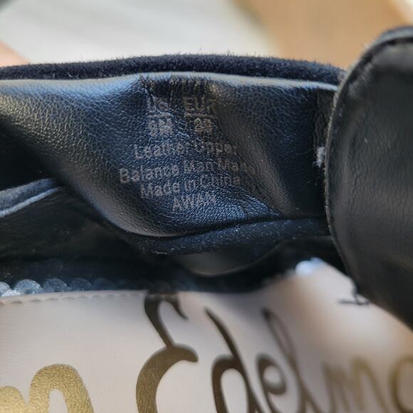 Sam Edelman Awan Black Suede Wedge Sandals Women's Size 9 Open Toe Buckle - Picture 12 of 12